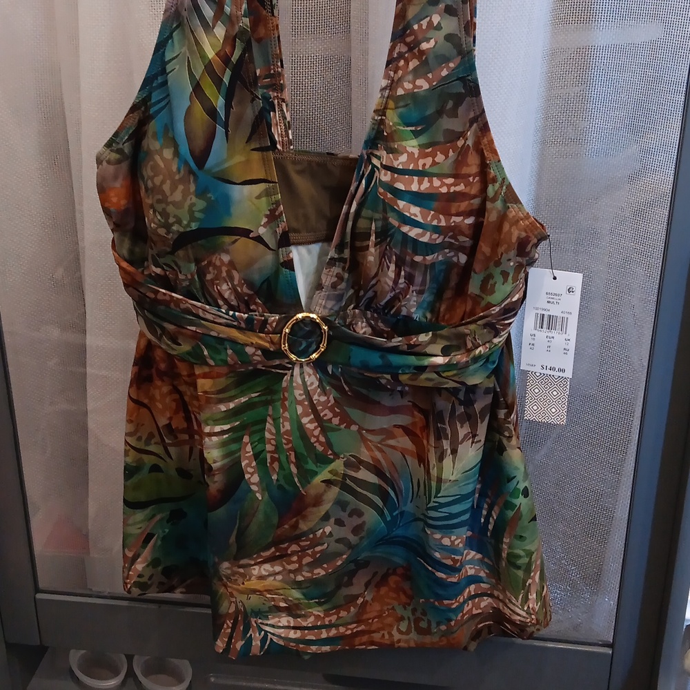 Amoressa Cameroon Camellia tunic bathing suite top